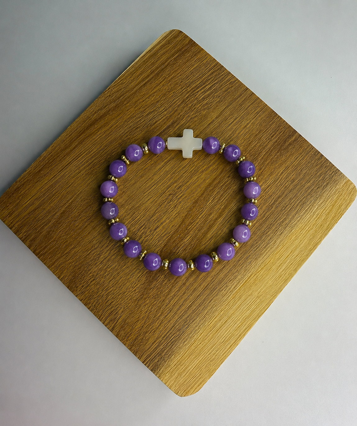 Bracelet Pierre de Lithite Violet