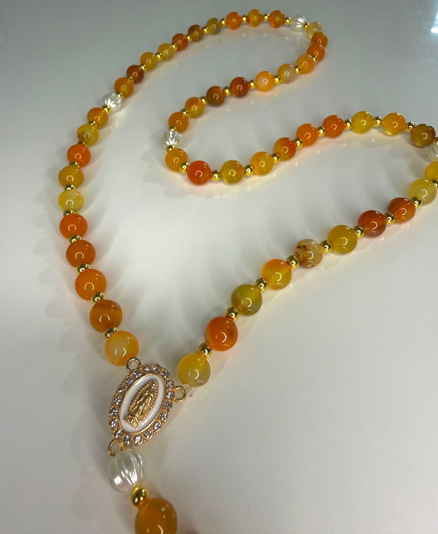 Chapelet Pierre d’Agate Jaune