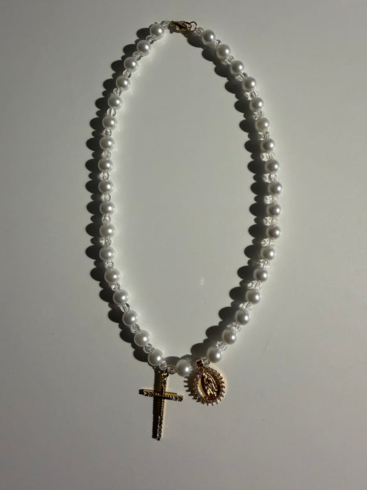 Collier Acrylique Blanc