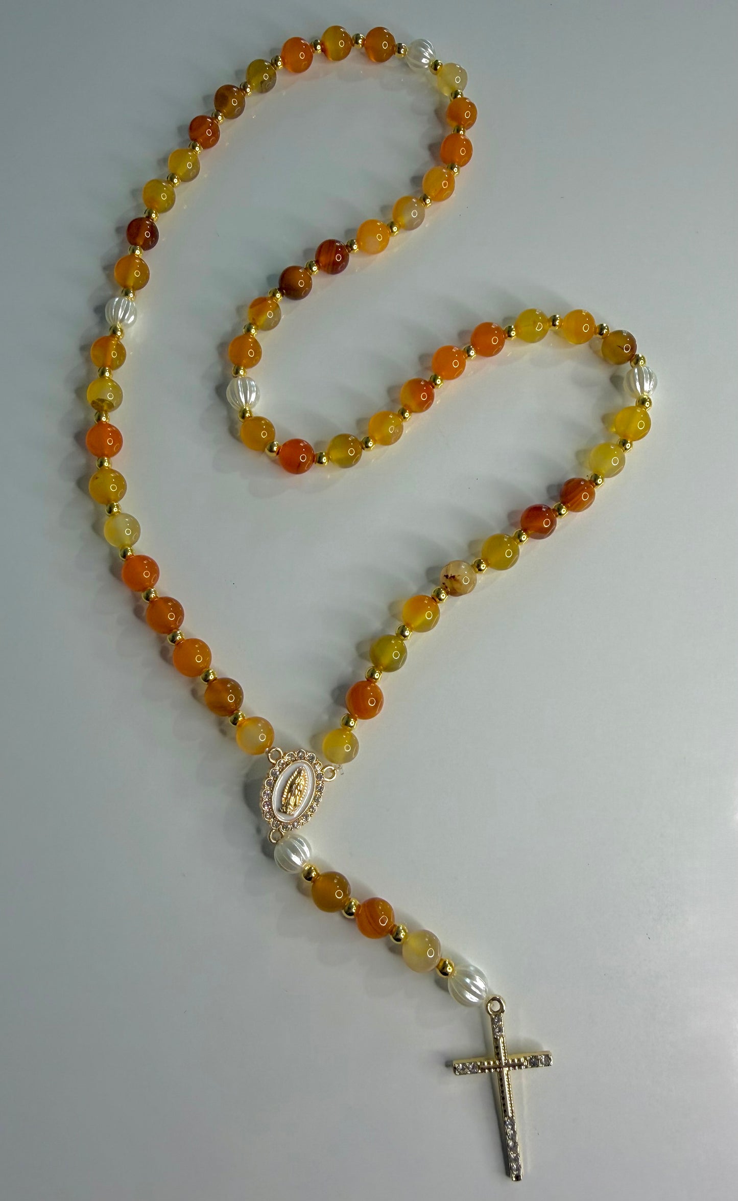 Chapelet Pierre d’Agate Jaune