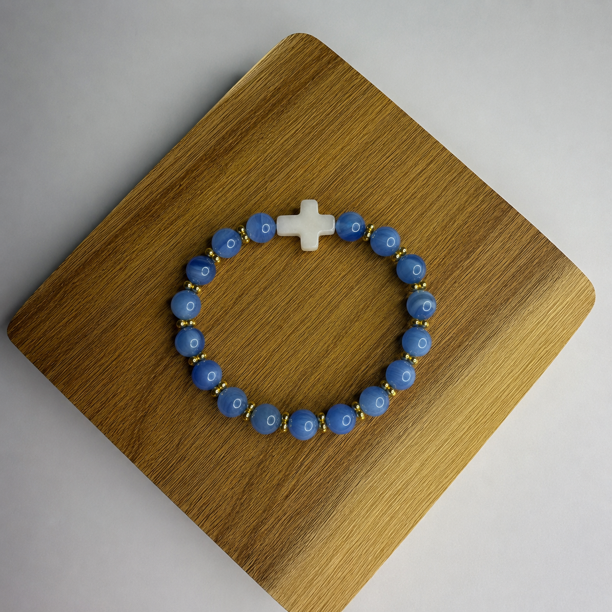 Bracelet Pierre d'Agathe Bleu