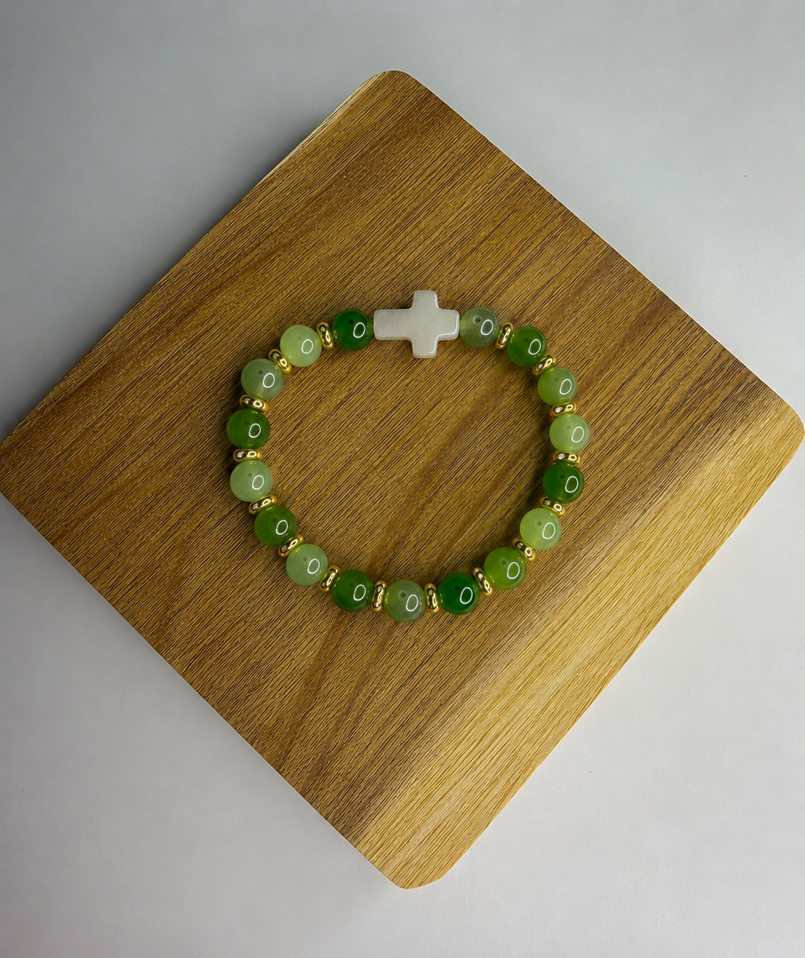 Bracelet Pierre de Jaspe Vert