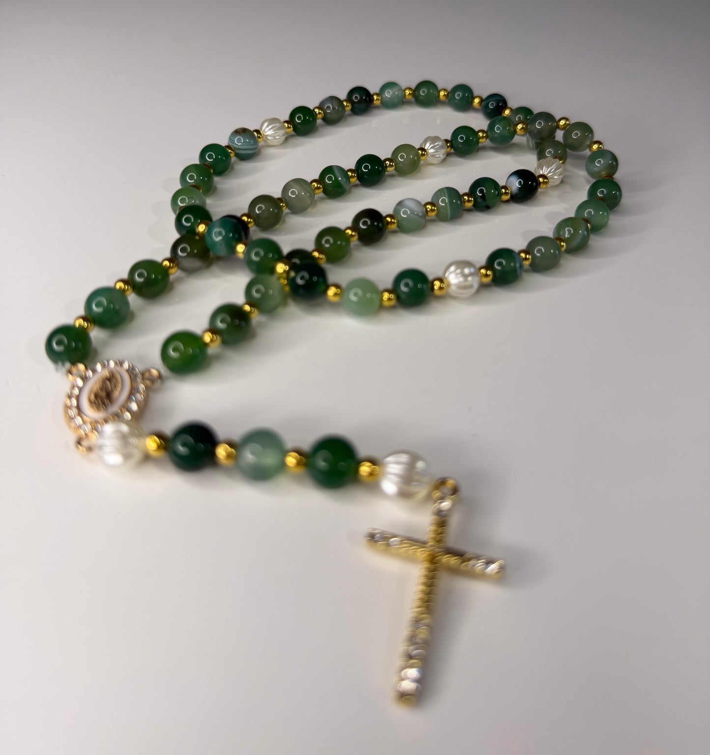 Chapelet Pierre d'Agate Verte